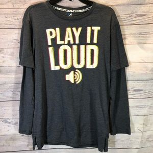 AMPLIFY “Play It Loud” Gray Long Sleeve Tee